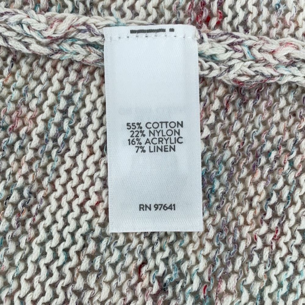 NWoT J.Jill Textured Slub Knit Sleeveless Sweater M Cotton Linen Blend Confetti - Picture 8 of 10